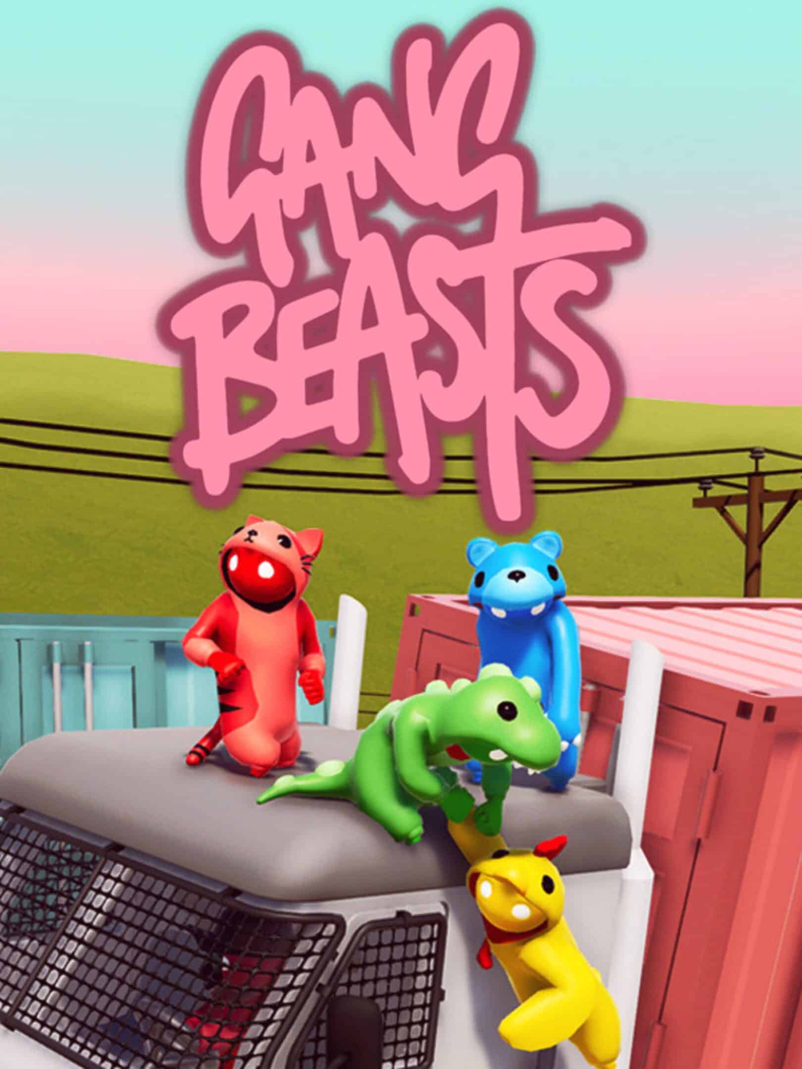 Bizak Gang Beasts – Set 5 Figure Da Collezione (4 + 1 Sorpresa) In Costume Gatto Rosso – Altezza 5 Cm – Per Fan Del Gioco